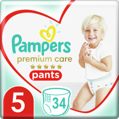 Pampers Plenkové Kalhotky Premium Care Velikost 5, 34 Kus...