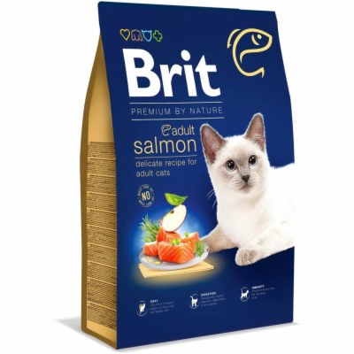 Brit Premium by Nature Cat. Adult Salmon, 8kg granule pro...