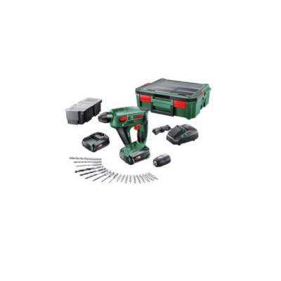 Bosch Uneo Maxx 18 Li, 2x1,5 Ah + Systembox +19dílná sada...