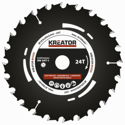 Kreator KRT020304 - Pilový kotouč pro ponorné pily 165mm,...