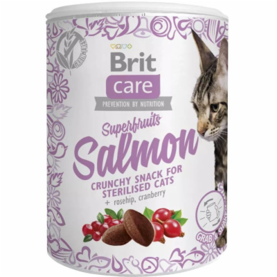 Brit Care Cat Snack Superfruits Salmon  100g pamlsky pro ...