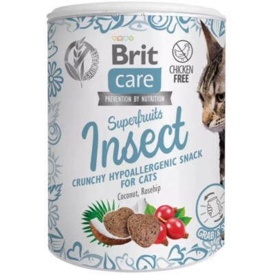 Brit Care Cat Snack Superfruits Insect 100g pamlsky pro k...