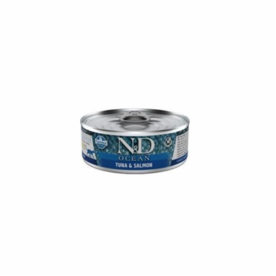 N&D OCEAN CAT Adult Tuna & Salmon 70g konzerva pro kočky