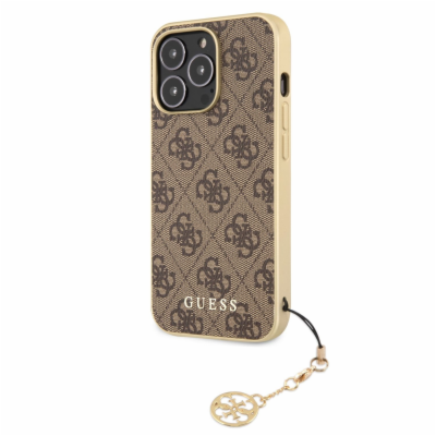 Guess 4G Charms Zadní Kryt pro iPhone 13 Pro Brown