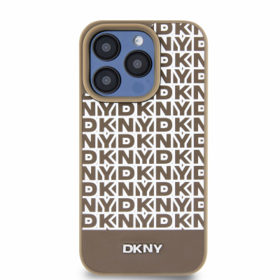 DKNY PU Leather Repeat Pattern Bottom Stripe MagSafe Zadn...