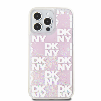 DKNY Liquid Glitter Checkered Pattern Zadní Kryt pro iPho...