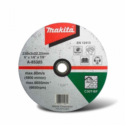 Makita A-85385 řezný kotouč 230x3x22 kámen