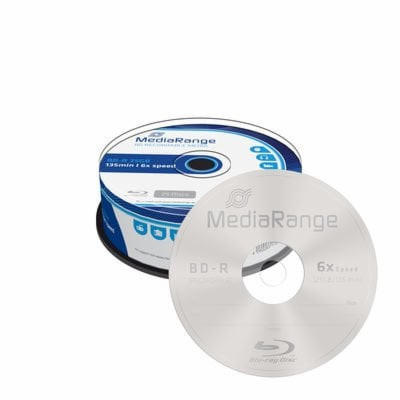 BD-R MediaRange Blu-ray 25GB 6x (25pack)