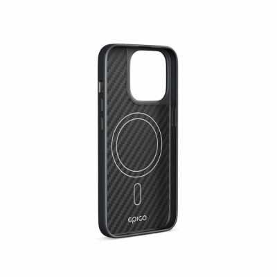 EPICO Hybrid Carbon kryt pro iPhone 14 Pro s podporou uch...