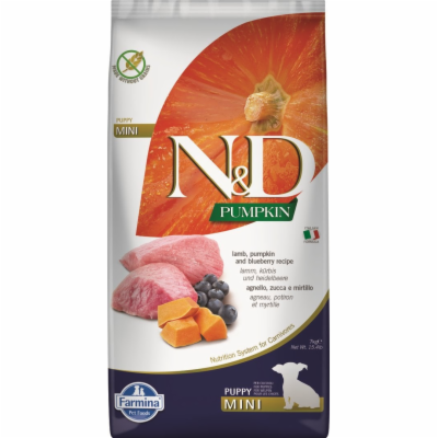 N&D PUMPKIN DOG Puppy Mini Lamb & Blueberry 7kg granule p...