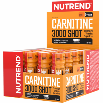 Nutrend CARNITINE 3000 SHOT, 20x 60 ml, pomeranč