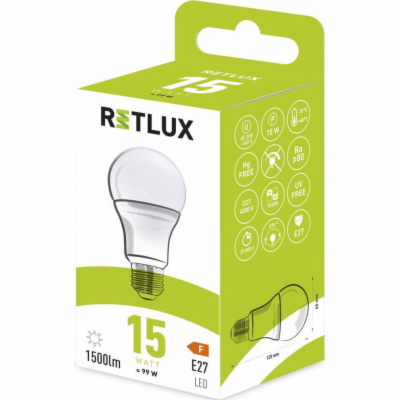 Retlux RLL 410 A65 E27 LED žárovka 15W 