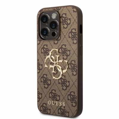 Guess PU 4G Metal Logo Zadní Kryt pro iPhone 15 Pro Max B...