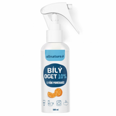 Allnature Bílý ocet sprej 10 % s vůní pomeranče 500 ml