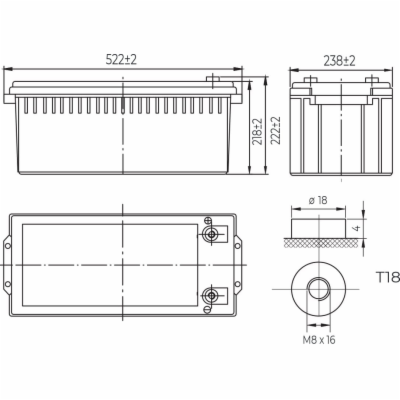 Conexpro baterie gelová, 12V, 200Ah, životnost 10-12 let,...