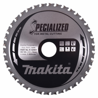 Makita kotouč pilový ocel SPECIALIZED 185x2x30mm 38Z (B-3...