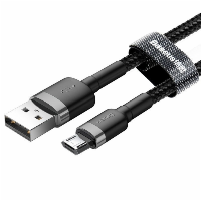 Kabel Baseus Cafule Micro USB 2,4A 1m (šedo-černý)