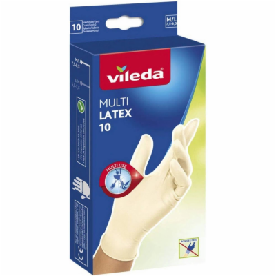 Vileda 170980 Natural Latex rukavice S/M 10 ks