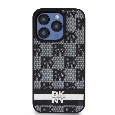 DKNY PU Leather Checkered Pattern and Stripe Zadní Kryt p...