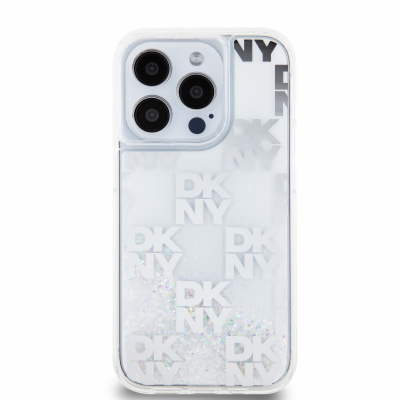 DKNY Liquid Glitter Checkered Pattern Zadní Kryt pro iPho...