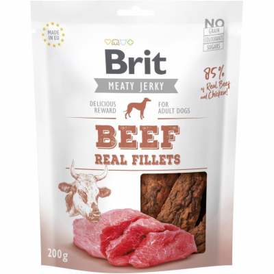 Brit Jerky Beef Fillets 200g pamlsky pro psy