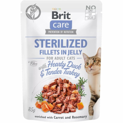 Brit Care Cat Sterilized. Fillets in Jelly with Hearty Du...