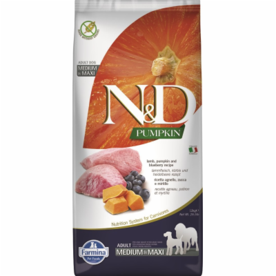 N&D PUMPKIN DOG Adult M/L Lamb & Blueberry 12kg granule p...