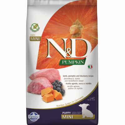 N&D PUMPKIN DOG Puppy Mini Lamb & Blueberry 2,5kg granule...