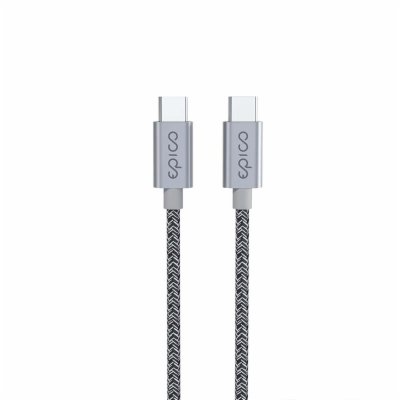 Epico Opletený kabel USB-C na USB-C 1.2m - vesmírně šedý