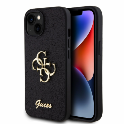 Guess PU Fixed Glitter 4G Metal Logo Zadní Kryt pro iPhon...