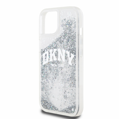 DKNY Liquid Glitter Arch Logo Zadní Kryt pro iPhone 15 Tr...