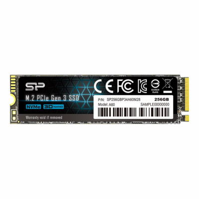 SILICON POWER SSD P34A60 256GB M.2 PCIe Gen3 x4 NVMe 2200...