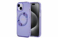 Guess PC/TPU Flowers Ring Glossy Logo MagSafe Zadní Kryt pro iPhone 15 Purple Guess PC/TPU Flowers Ring Glossy - prémiový kryt, který přináší dokonalou ochranu pro váš telefon a zároveň zaujme svým p