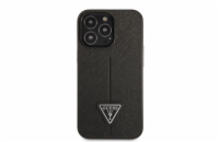 Guess PU Saffiano Triangle Zadní Kryt pro iPhone 13 Pro Black Guess PU 4G Saffiano prémiový kryt, který nejen že váš telefon perfektně ochrání, ale také svým povedeným designem a použitými prvotřídní