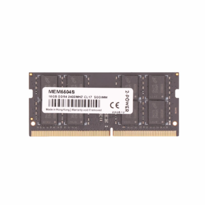 2-Power 16GB DDR4 PC19200 2400MHz CL17 SODIMM Operační pa...