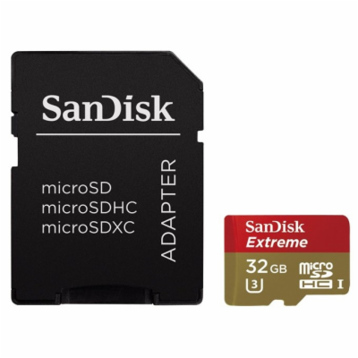 SanDisk microSDHC 32 GB Extreme, 90MB/s, UHS-I, class 10/...