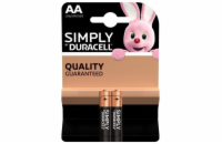 Alkalické baterky Duracell AA, LR6 Tužkové alkalické baterie Duracell AA, 2 ks v balení