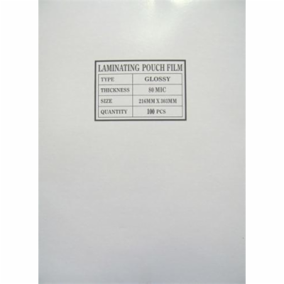 EUROSUPPLIES laminovací fólie/ formát A4/ 80 mic/ 216x303...