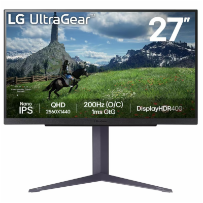 LG UltraGear/27GS85Q-B/27"/IPS/QHD/180Hz/1ms/Black/2R