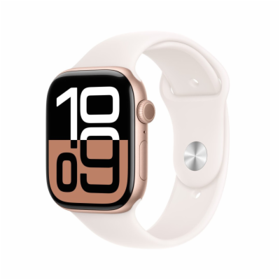 Apple Watch S10/46mm/Rose Gold/Sport Band/Light Blush/-S/M