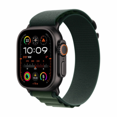 Apple Watch Ultra 2 49mm Černý titan s tmavě zeleným alps...