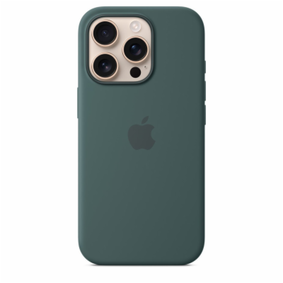 iPhone 16 Pro Silicone Case with MS - Lake Green