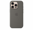 iPhone 16 Pro Silicone Case with MS - Stone Gray