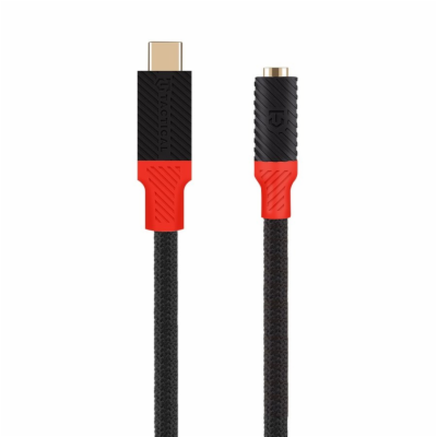 Tactical Pin4Fun Adapter USB-C/Jack 3,5mm 0,1m Black/Red