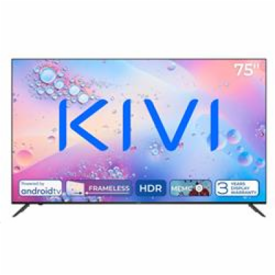 KIVI - 75 , UHD, Android TV 11, Černá, 3840x2160, 60 Hz,r...