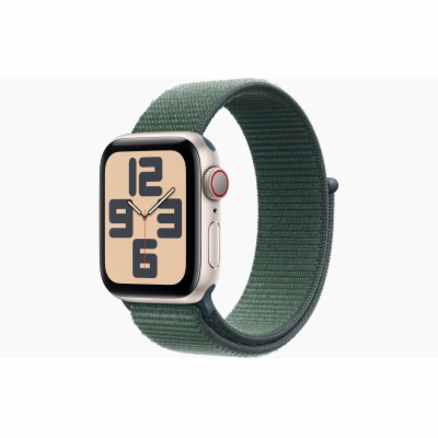 Apple Watch SE Cell/44mm/Starlight/Sport Band/Lake Green