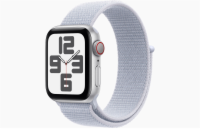 Apple Watch SE Cell/44mm/Silver/Sport Band/Blue Cloud