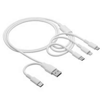 Akyga Kabel USB-A + USB-C / USB-C + USB Micro B + Lightni...