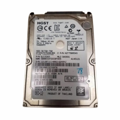 HGST 750GB 2,5 SATA HDD Větší kapacita, vhodná pro ukládá...