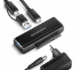 AXAGON ADSA-FPX, USB-C 10Gbps - SATA 6G, 2.5"/3.5" SSD/HDD FAST PORT X adaptér, vč. AC napáječe